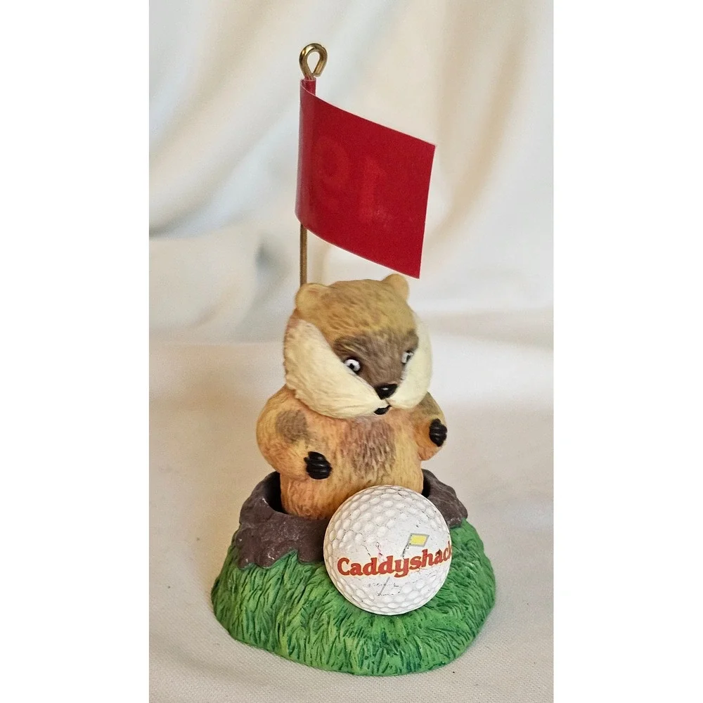 Hallmark Caddyshack Gopher Bobble-Head Ornament  2009 Warner Bros Golf Movie